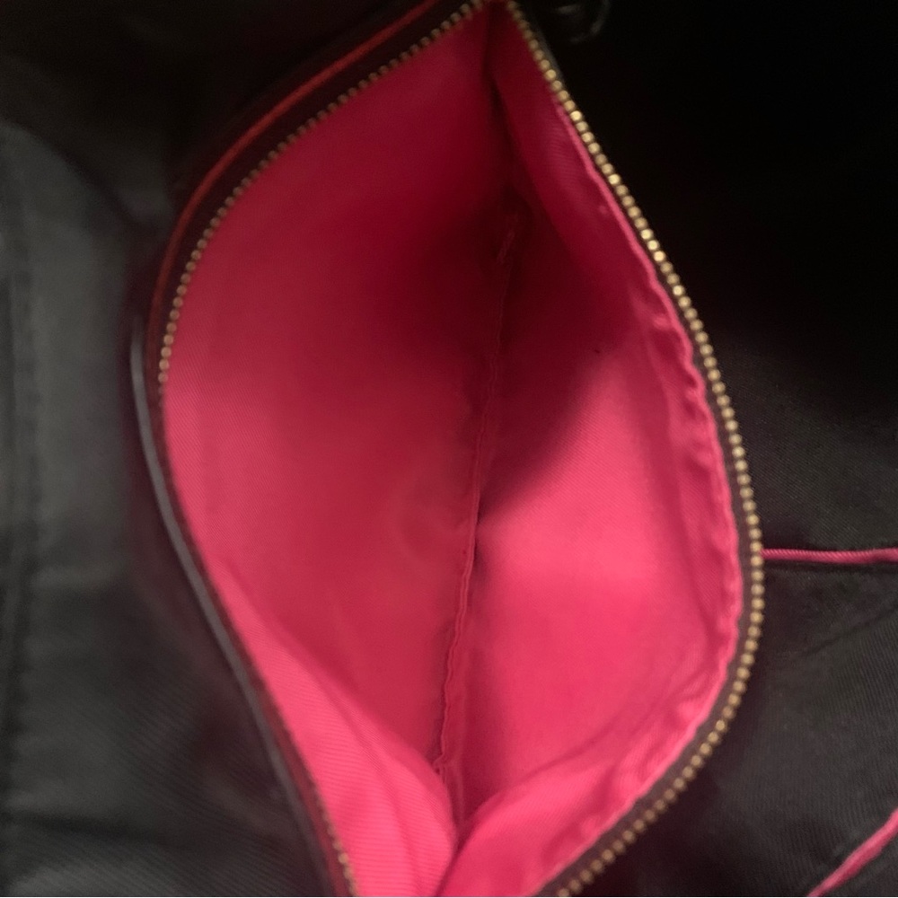 The Sak  Leather Black shoulder bag with gold hardware and design print black!! - Picture 10 of 15